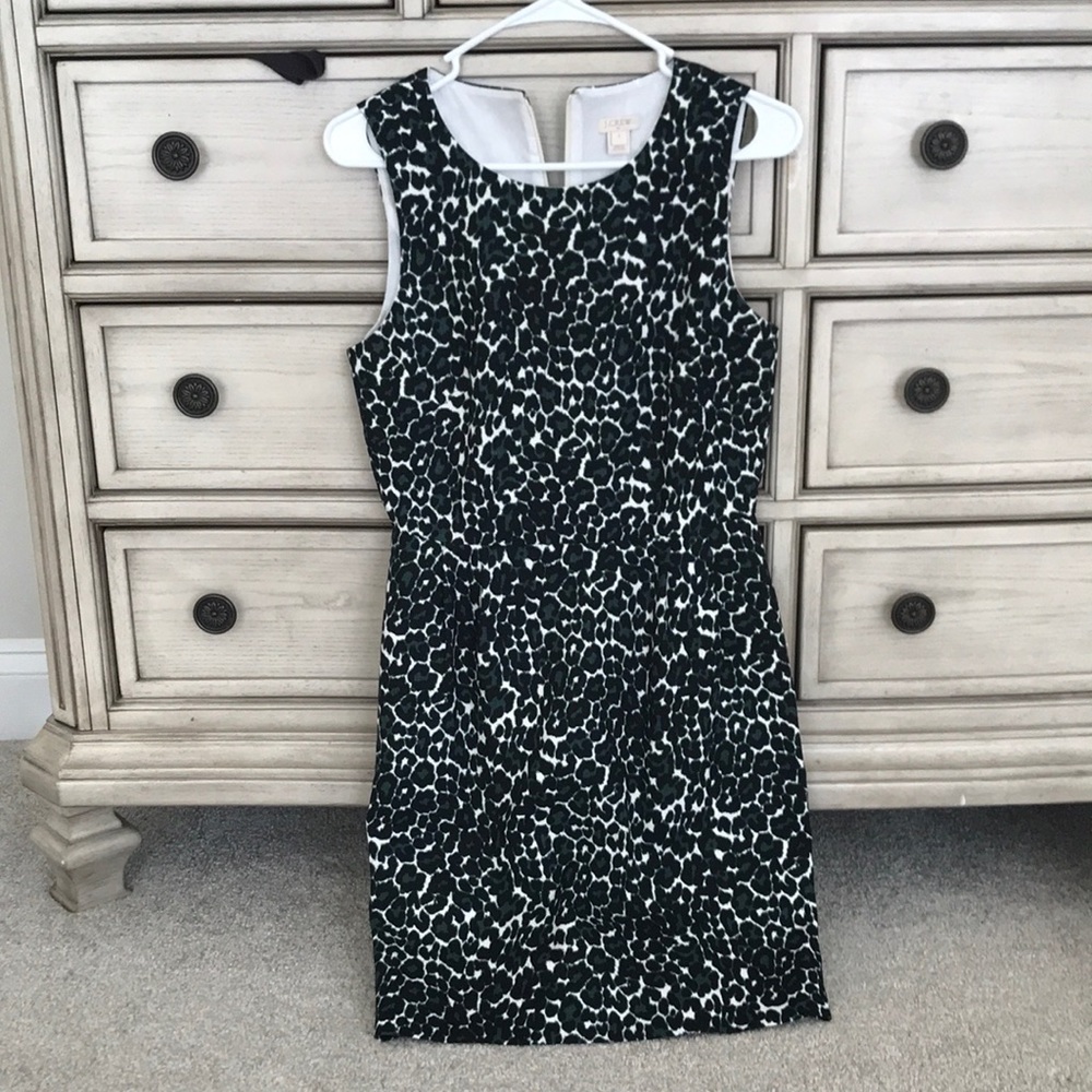 Leopard jcrew sheath dress- size 2